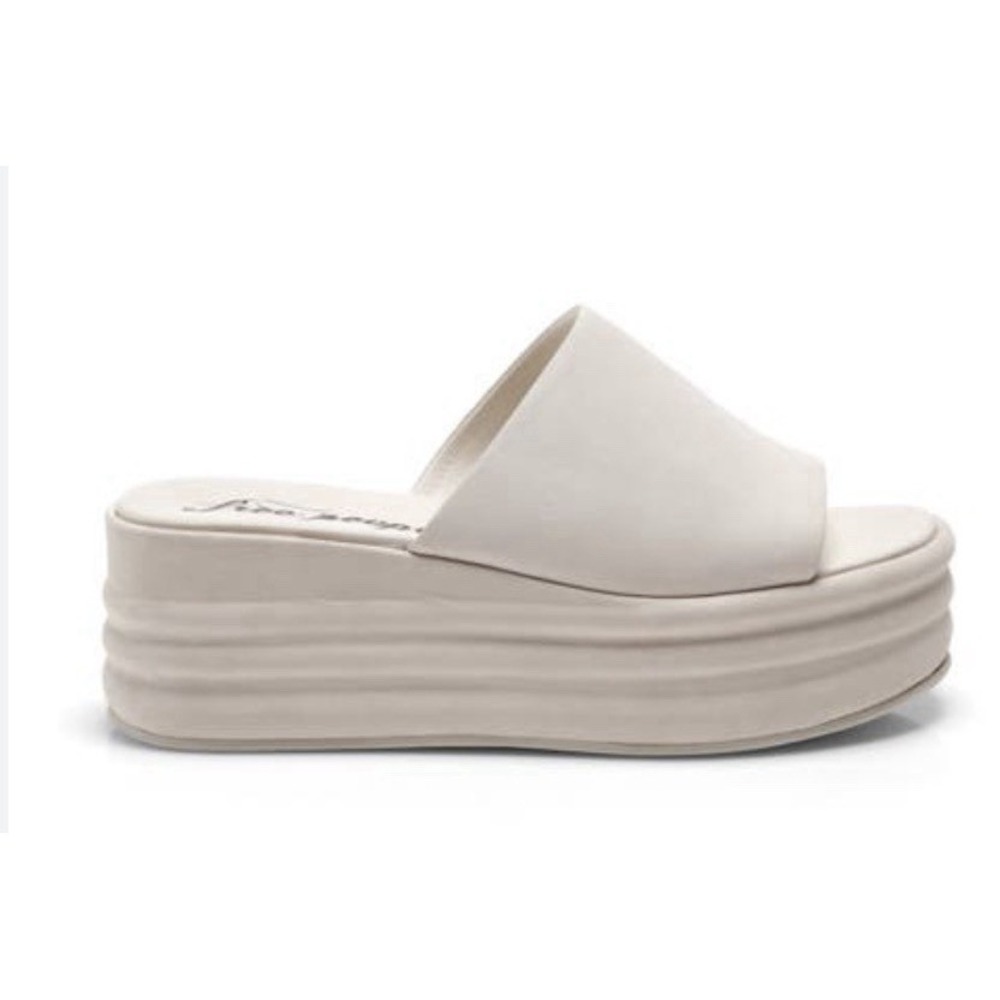 Free People Harbor Platform Sandals Womens 6.5 37 White Leather Open Toe Shoes
